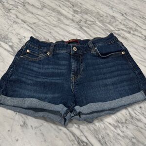 7 For All Mankind Indigo Jean Shorts